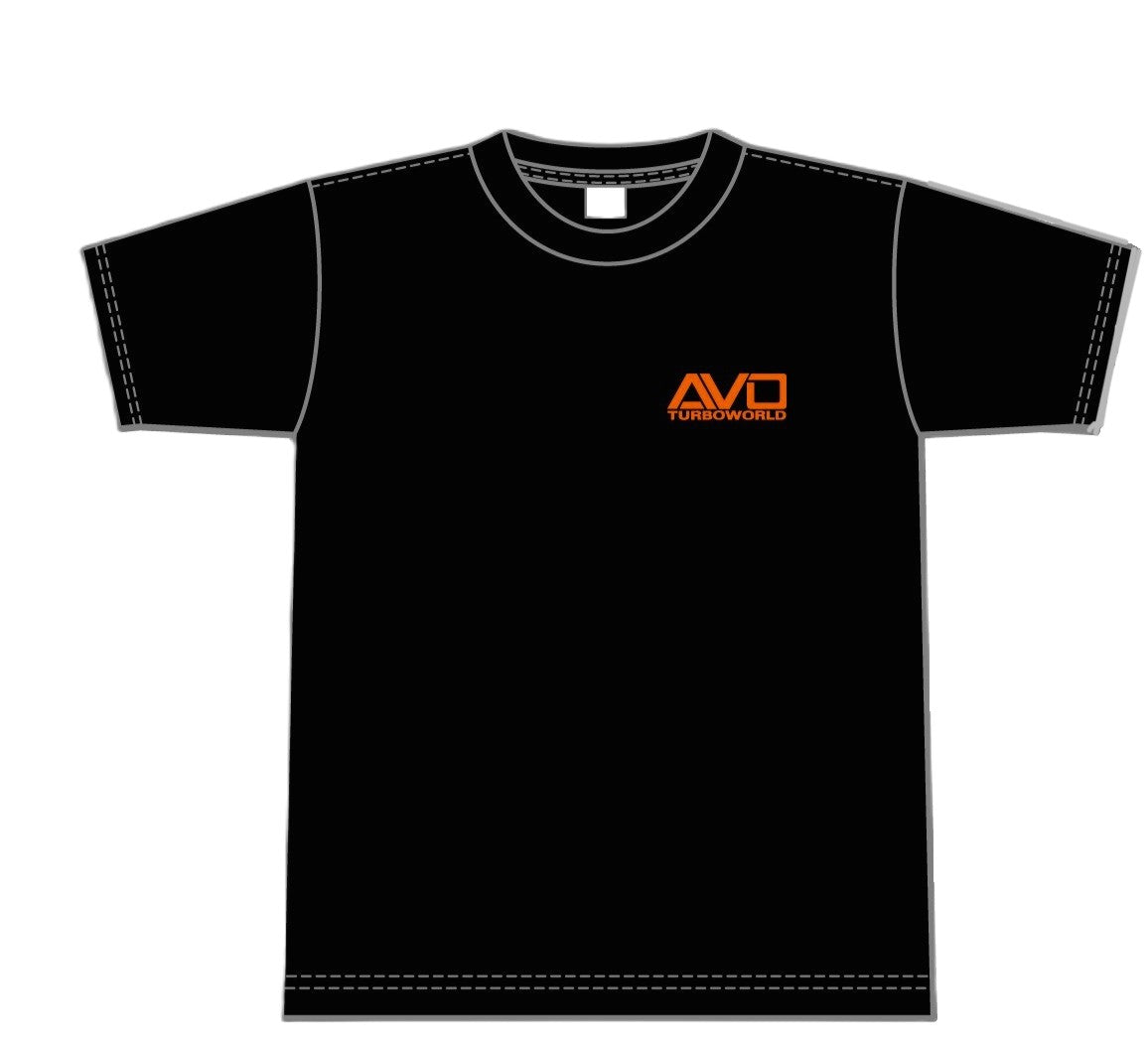 スタッフTシャツ ドライ 黒／オレンジ – AVO TURBOWORLD JAPAN