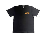 スタッフTシャツ　定番ロゴ　黒/オレンジ