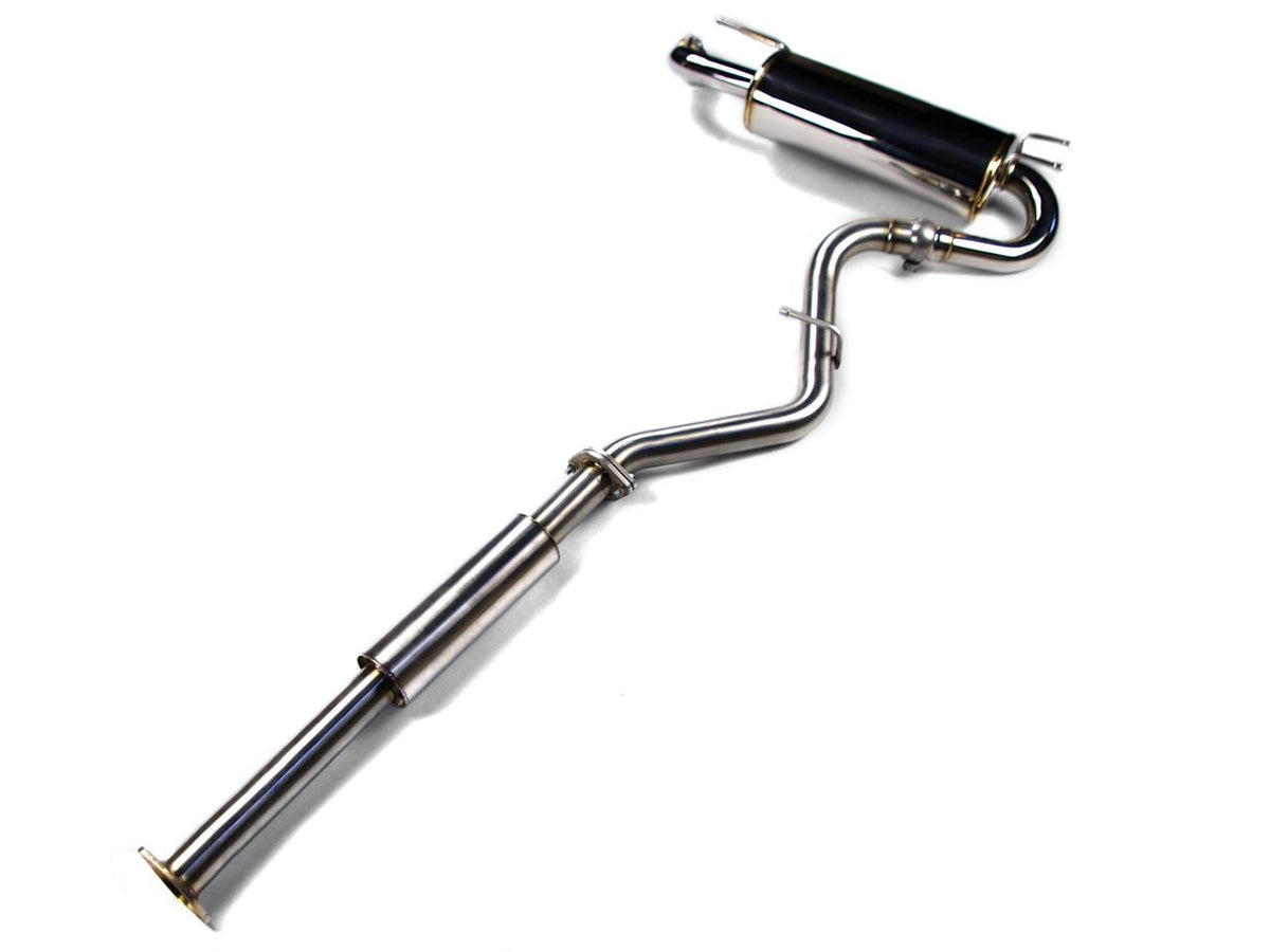 S2V18E3KD065T AVOTurboworld's Gen 3 high-quality stainless steel 2.5" Cat Back Exhaust System comes with a round 2.5" angled down tip on the rear muffler for the 2018+ XV Hatch.